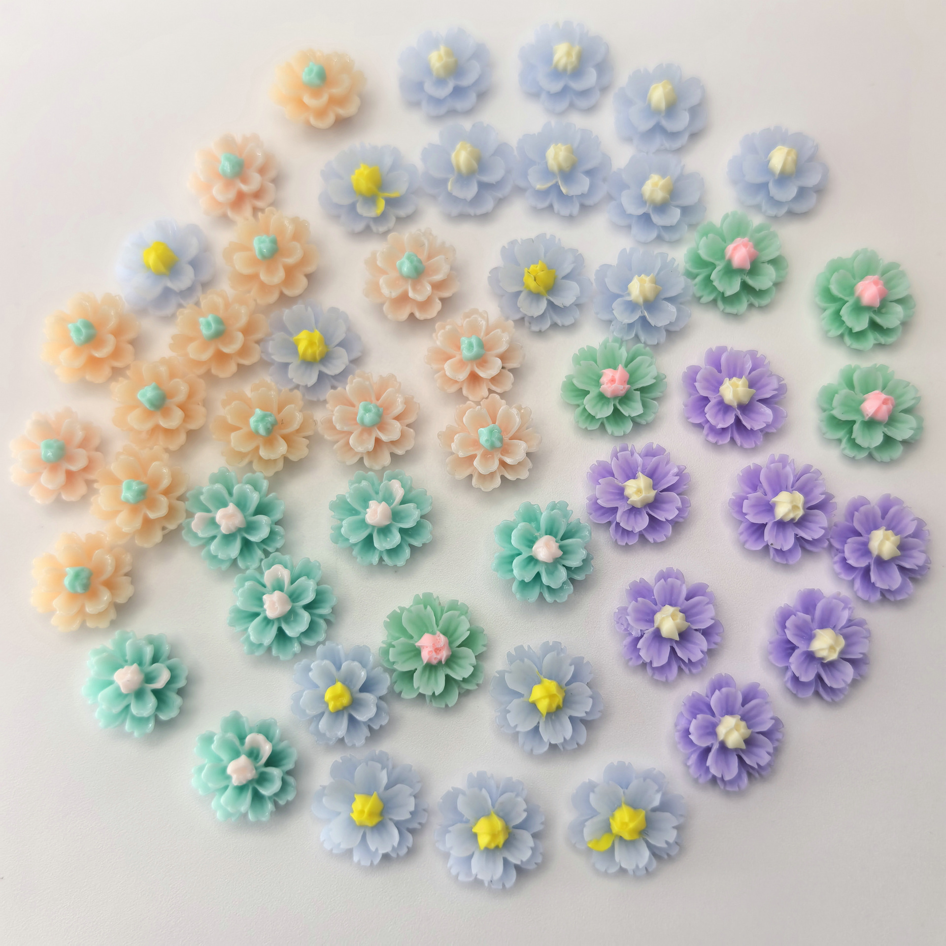 迷你多层花 雏菊diy奶油胶自制手机壳发夹耳饰头饰树脂配件批