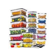 厨房26件套PP保鲜盒五谷杂粮收纳储物罐透明塑料保鲜盒冰箱食品罐