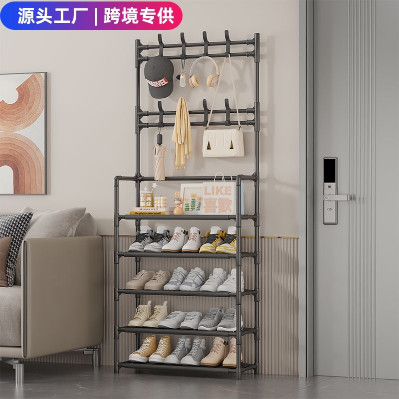Floor hanger one wholesale simple coat rack multi-function hanger dormitory home dustproof storage shoe rack