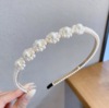 Headband from pearl, brand retro metal hairpins, hair accessory, Korean style, simple and elegant design, French retro style