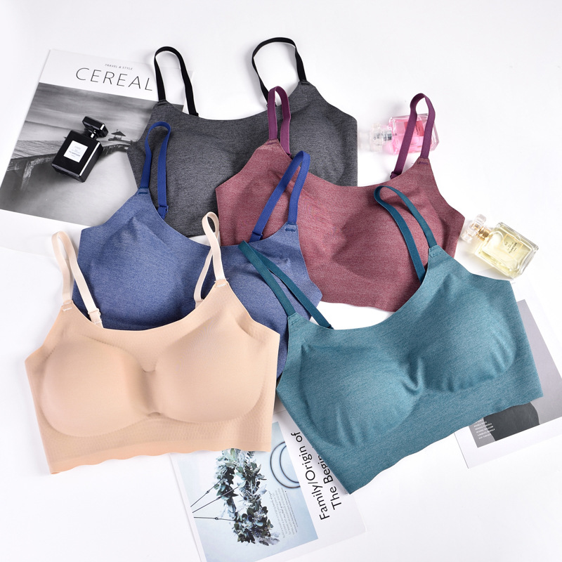 无痕吊带美背少女裹胸无钢圈内衣学生运动小背心舒适睡眠文胸女|ms