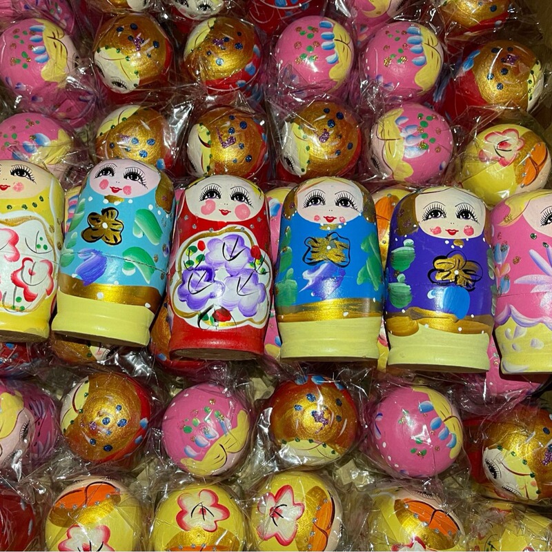 逸品の5階のロシアの子供の多層の彩色は積み重ねて楽の旅行の工芸品の創意の実木のおもちゃを重ねます。|undefined