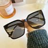 Square black fashionable glasses, sunglasses, sun protection cream to create small face, Korean style, new collection, UF-protection