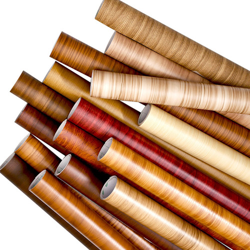 Wood grain sticker waterproof self-adhesive wallpaper table wardrobe cupboard old door furniture renovation self-adhesive wallpaper wholesale