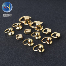 广州花都五金批发锌合金单双环和尚头奶嘴钉桃心吊扣包包手机配件