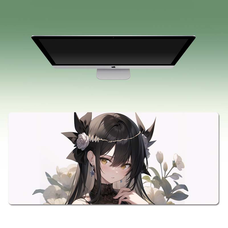 マウスパッドの1つの代理の超巨大なかわいいアニメの女子学生のキーボードのパッドは大きくて厚いロックの辺の卸売りの大きいサイズの事務室を増加します。|undefined