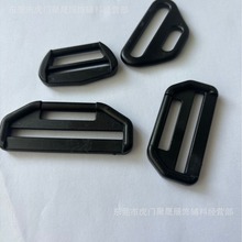 多规格黑色塑料双口连体织带扣钩扣连接D扣供应行李箱箱包配件