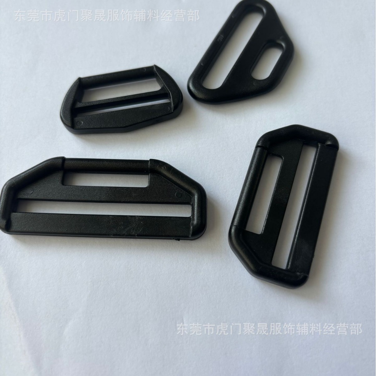 多规格黑色塑料双口连体织带扣钩扣连接D扣供应行李箱箱包配件