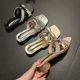 2025 Spring and Summer New Casual Style All-match Fashion Elegant Cyber Celebrity Soft Bottom Outer Wear Sandals One-word Shops