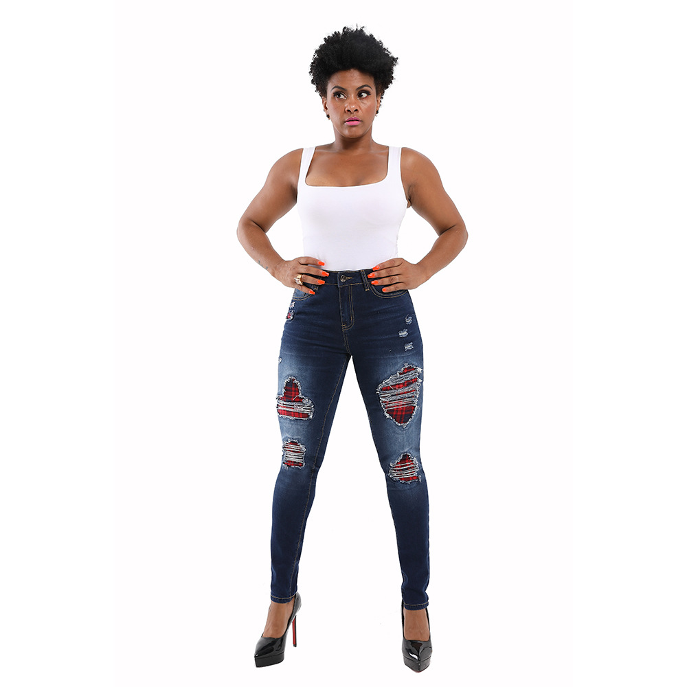 22 Autumn/Winter Straight Pencil Jeans Temperament High Waist High Elastic Women's Wear Direct Sales_voghion.com