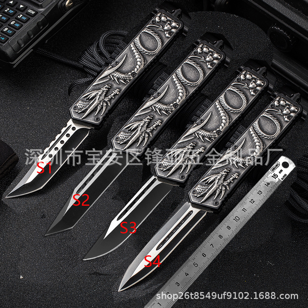 高品质微技术伤齿龙户外野营折叠刀折刀EDC工具厂家供应