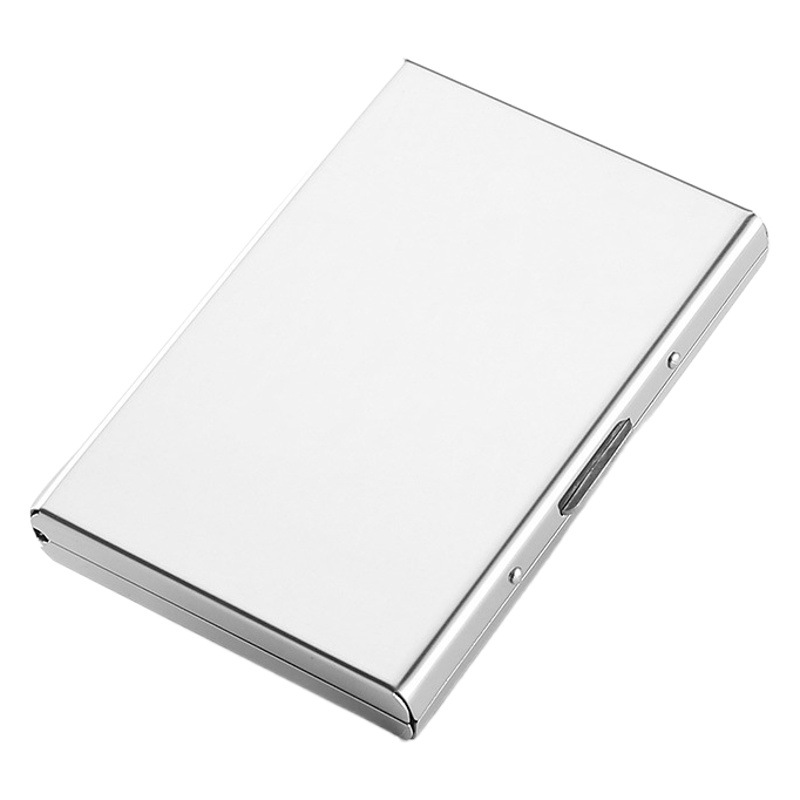 10 titular de la tarjeta de órgano titular de la tarjeta de almacenamiento de licencia de conducir titular de la tarjeta de acero inoxidable tarjeta de crédito RFID caja de la tarjeta de metal titular de la tarjeta
