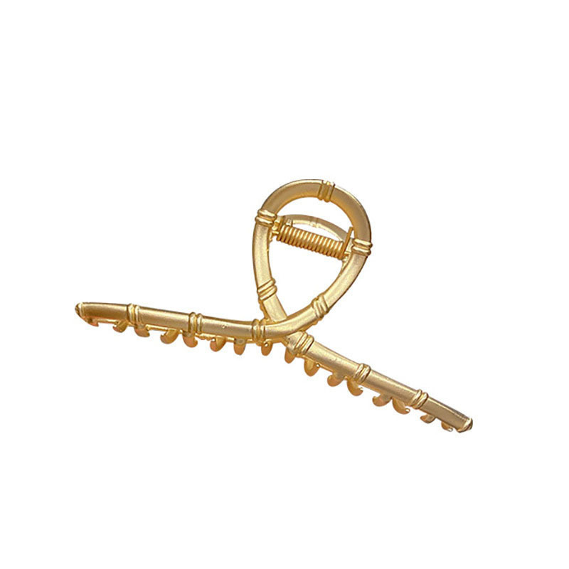Pinza de cabello metálica coreana de alta sujeción con diseño retro