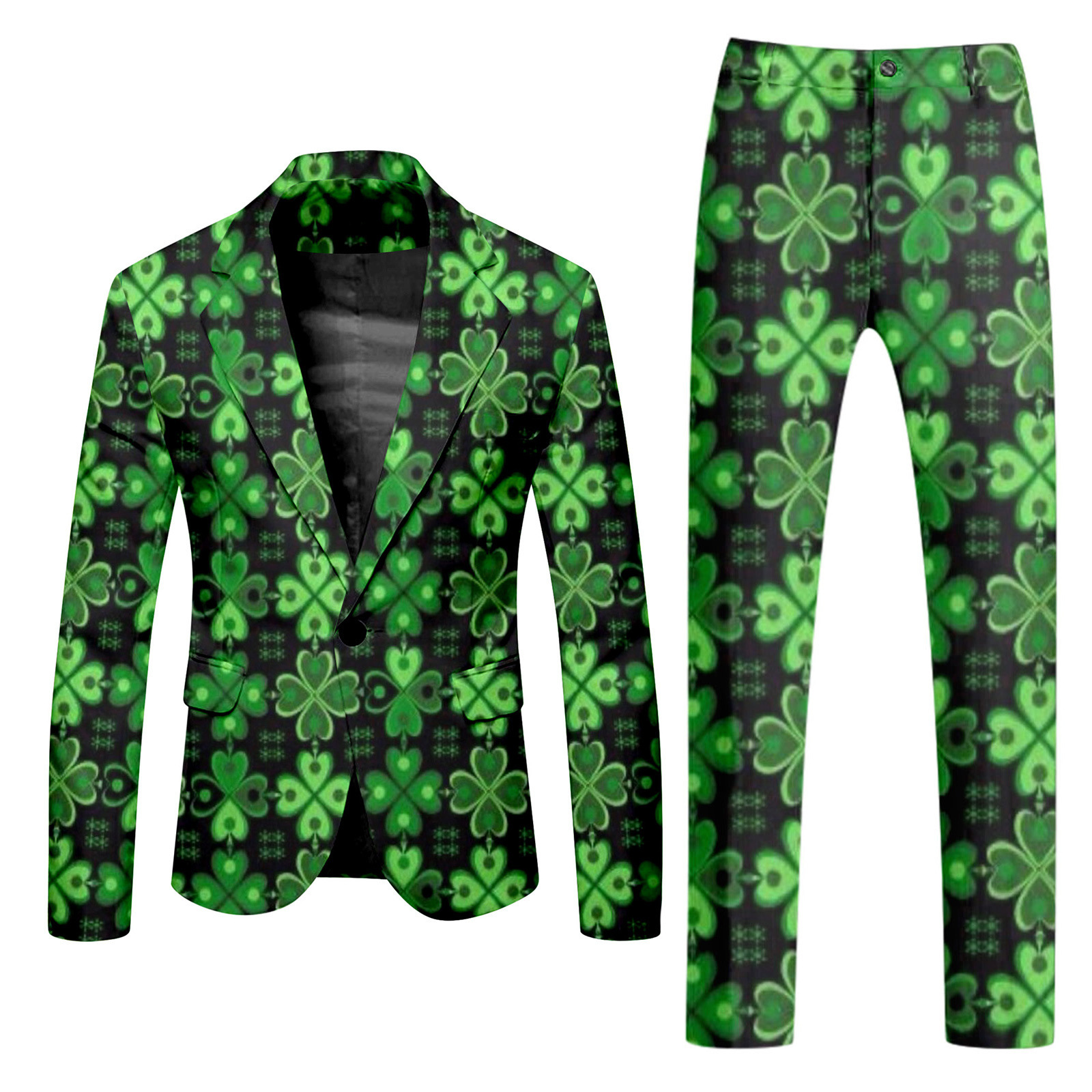 Traje verde fresco y enérgico Traje de estilo de personalidad casual de negocios Traje de un solo botón Pantalones delgados WL8-MR7