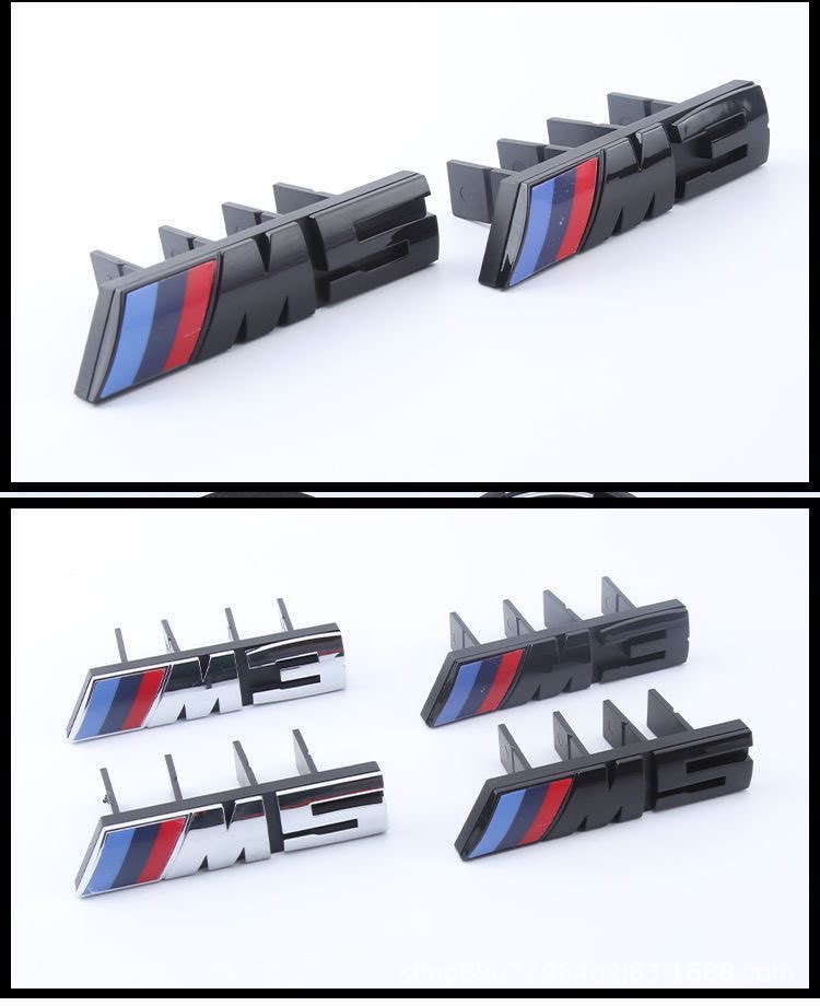 BMW M logo M2 M3 M4 front grille emblem 1 Series 3 Series 5 Series modified M5 car emblem rear emblem front emblem glossy black emblem