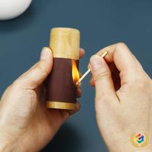 ✅怀旧老式竹木防潮万次火柴盒礼品盒童年玩具创意精典复古火柴盒