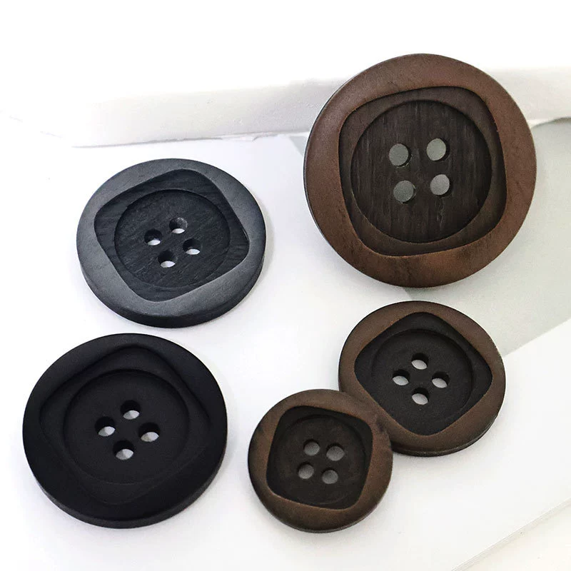 Пуговицы Черные пуговицы высокого класса изысканные модные мужские брюки пальто ветровки пуговицы высокого класса женские пальто пуговицы