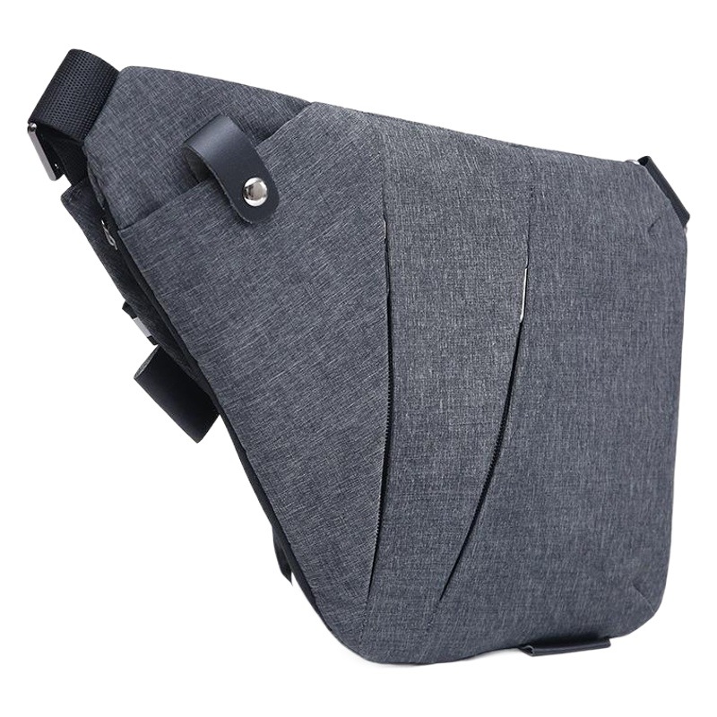 Digital Storage Gun Bag Men's Canvas Chest Bag Crossbody Sports Waist Bag Multi-Functional Service Personal Shoulder Anti-theft Bag