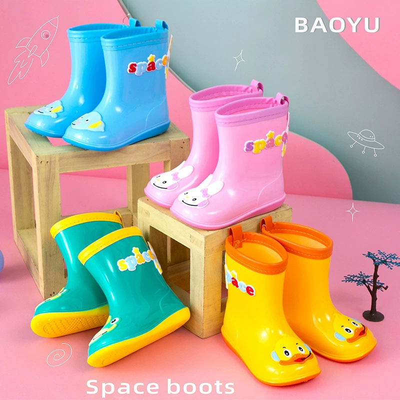 Готовые к отправке детские резиновые сапоги с милыми космическими узорами для мальчиков и девочек, новые модели весна-лето, бахилы для детского сада