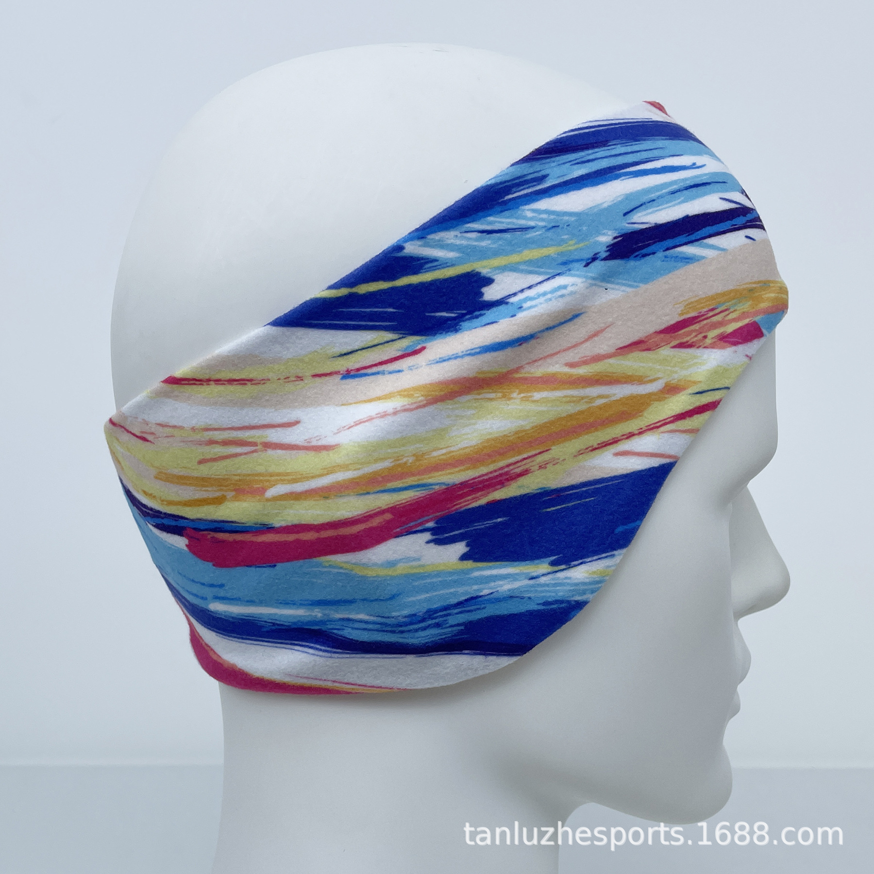 Hair Band Custom Autumn and Winter Thickened E-commerce Foreign Trade Full Bottom Printing Double Layer Brushed Velvet Winter Outdoor Warm Sports Headband