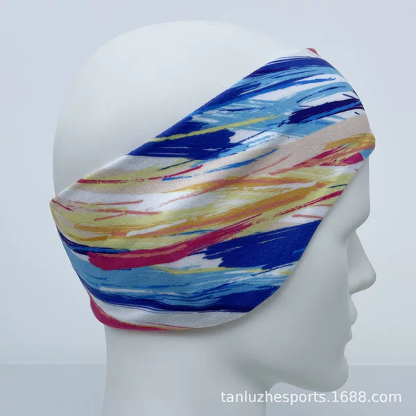 Hair Band Custom Autumn and Winter Thickened E-commerce Foreign Trade Full Bottom Printing Double Layer Brushed Velvet Winter Outdoor Warm Sports Headband