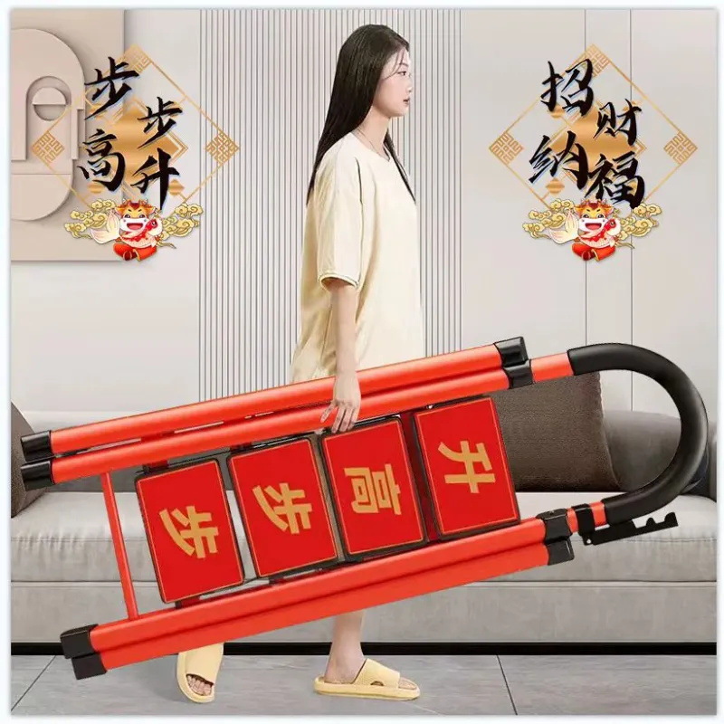 Escalera Escalera plegable para el hogar Escalera gruesa de acero al carbono Escalera móvil Escalera telescópica Escalera de pie Escalera interior multifuncional