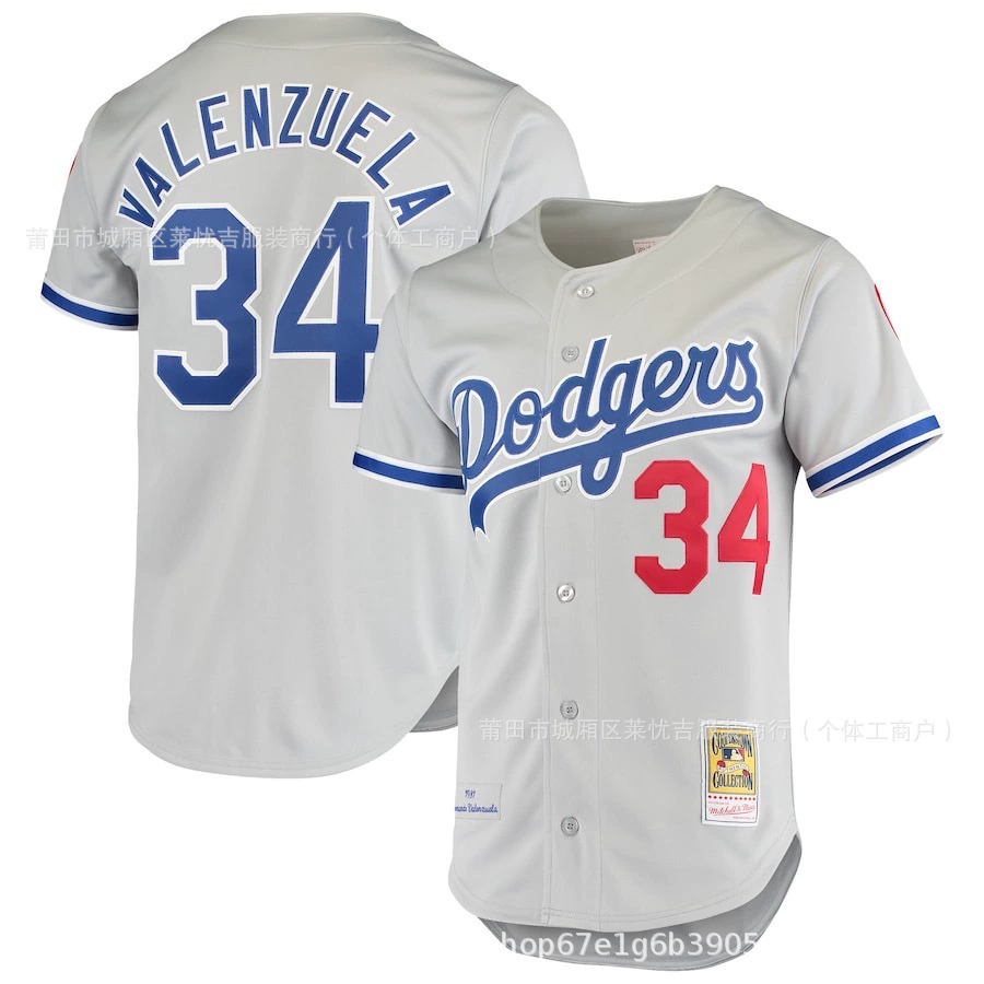 2025 Los Angeles Dodgers 34# VALENZUELA Ретро бейсболная майка