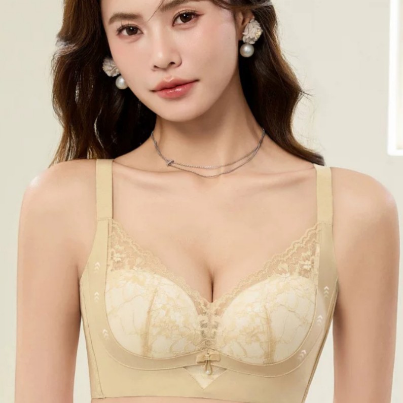 尾货走量性感花卉蕾丝内衣Q弹亲肤无钢圈聚拢承托调整型女士文胸
