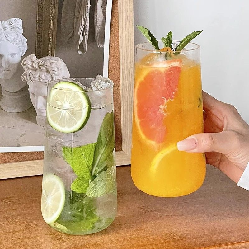 Inswind vidrio delgado ligero taza de frutas taza de café popular en línea taza de agua burbujeante de soda taza de bebida fría taza de agua