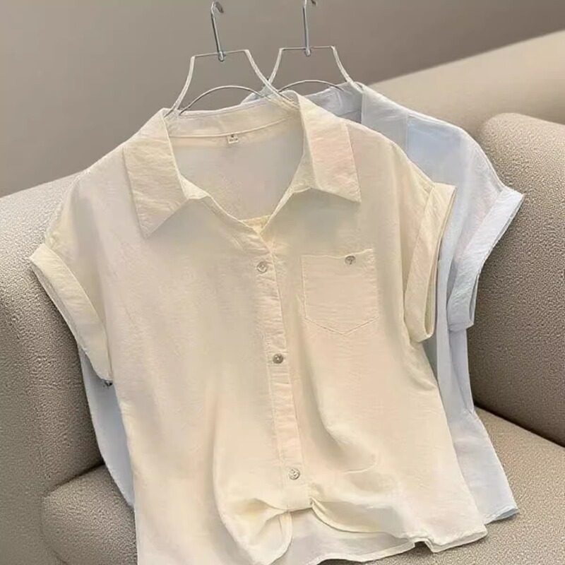 Recommended for Self-Retention ~ Polo Collar Short-Sleeved Shirt for Women Summer 2025 New Loose Casual Short Top