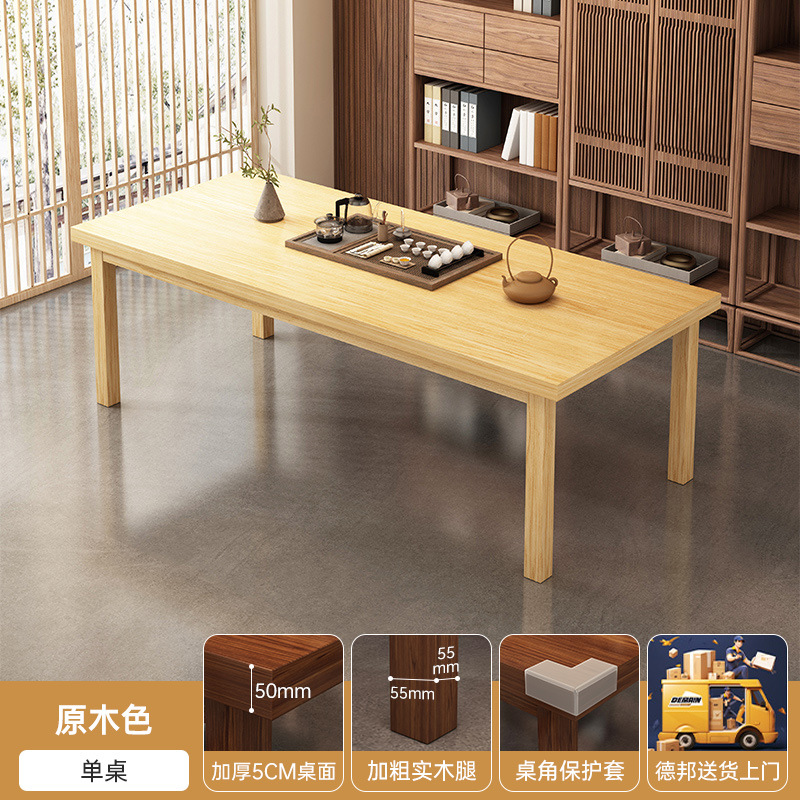 Mesa de té pequeño balcón doméstico nueva mesa de té china núcleo de madera sólida sala de estar mesa de té silla combinación de mesa de té de oficina