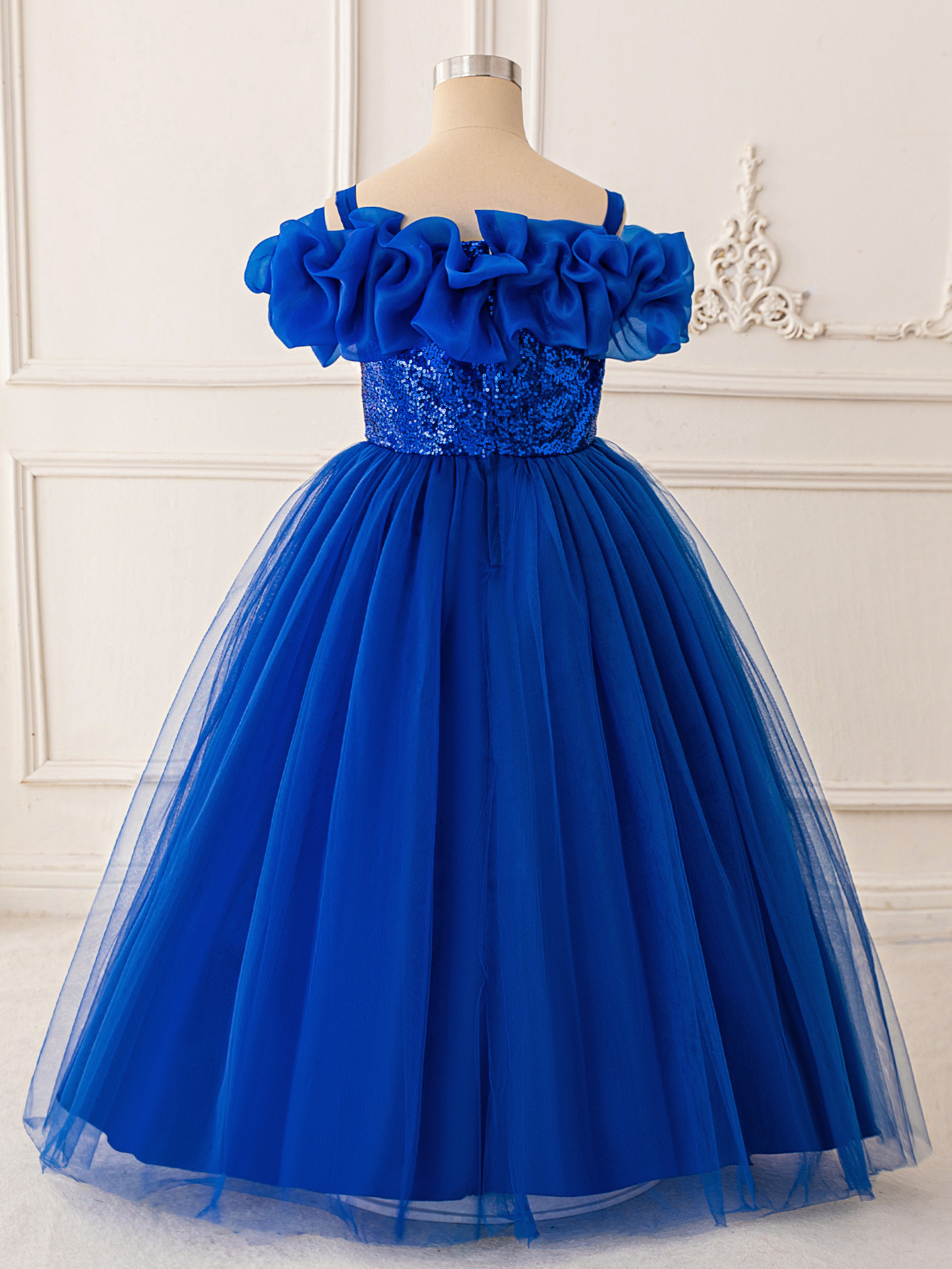 Europa y los Estados Unidos nuevos vestidos de niñas vestidos de malla largos vestidos de princesa vestidos de niños vestidos de fiesta de cumpleaños
