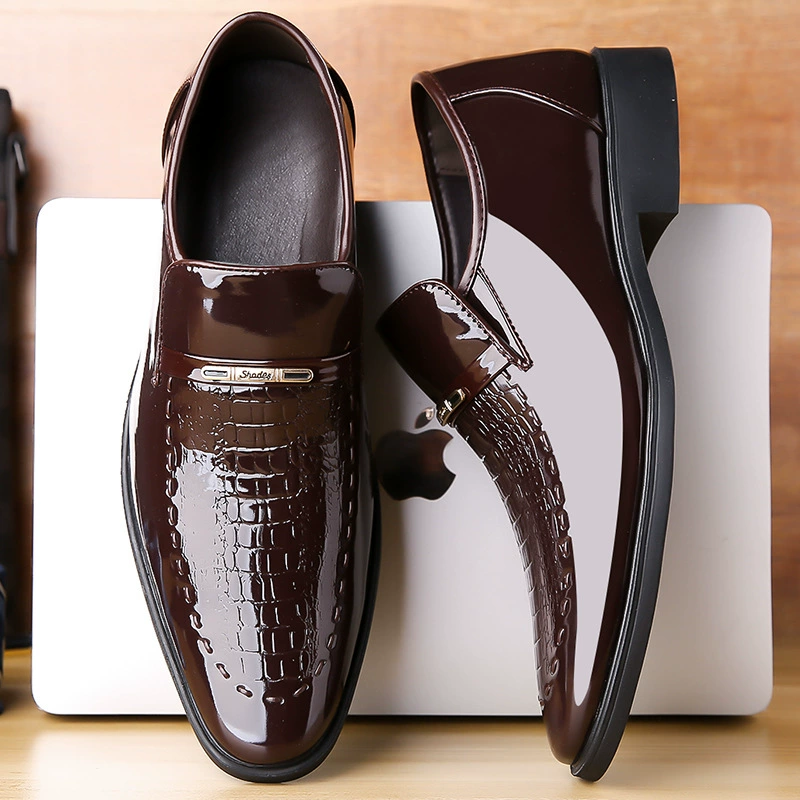 Leather footwear for leisure, men's shoes for leather shoes, classic suit jacket English style, comfortable set, British style