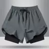 W187 dark gray [double-layer sweatpants]