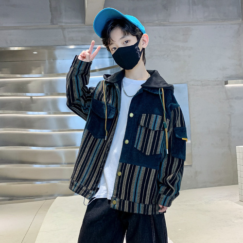 Kids' Spring/Fall Collection: New Korean-style Children's Outfit – Stylish Street-Ready Baseball Jacket for Older Boys