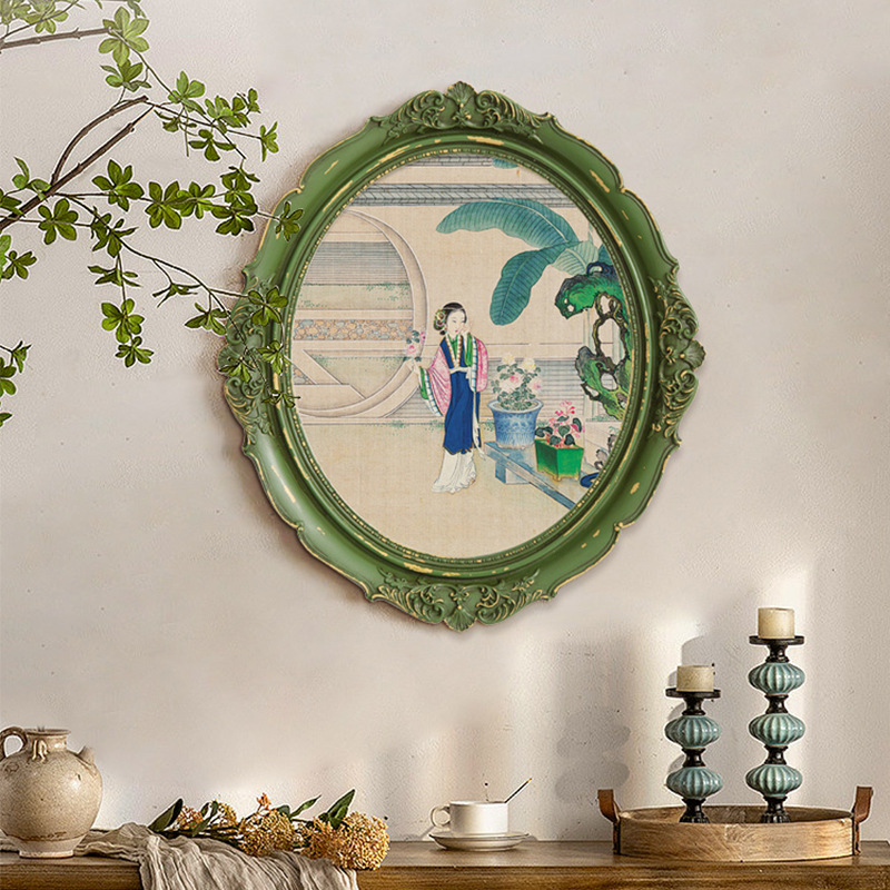 New Chinese Style Sun Wen A Dream of Red Mansions Revival Hanging Painting, Classical Wall Art, Chinese Style, Niche, Medieval French Art Decorative Painting