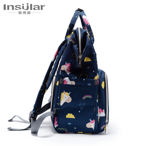 Cross-border large-capacity waterproof portable backpack mommy bag multi-functional backpack mother and baby outing backpack