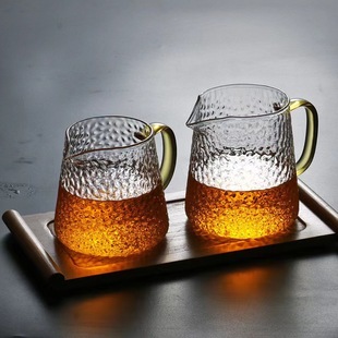 Fare Cup Glass Hammer Kung Fu Tea Set Tea Set Japanese Style Large Capacity Thickened Tropical Handle Tea Sea Public Cup