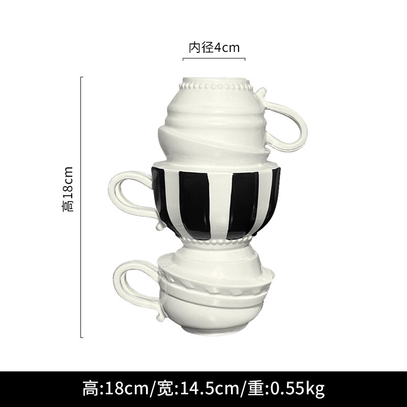 ハイエンドの高価値カップスタッキング花瓶クリエイティブ中世花瓶ライト高級フラワーアレンジメント装飾品ホームリビングルームの装飾|undefined