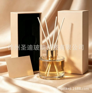 100ml 高白料简约螺口圆柱香薰空瓶 家用无火藤条扩香瓶香氛分装