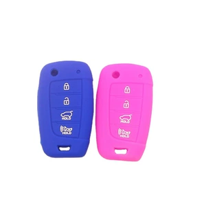 Silicone Case suitable for modern folding 4-key car key case remote control protective case alarm replacement shell