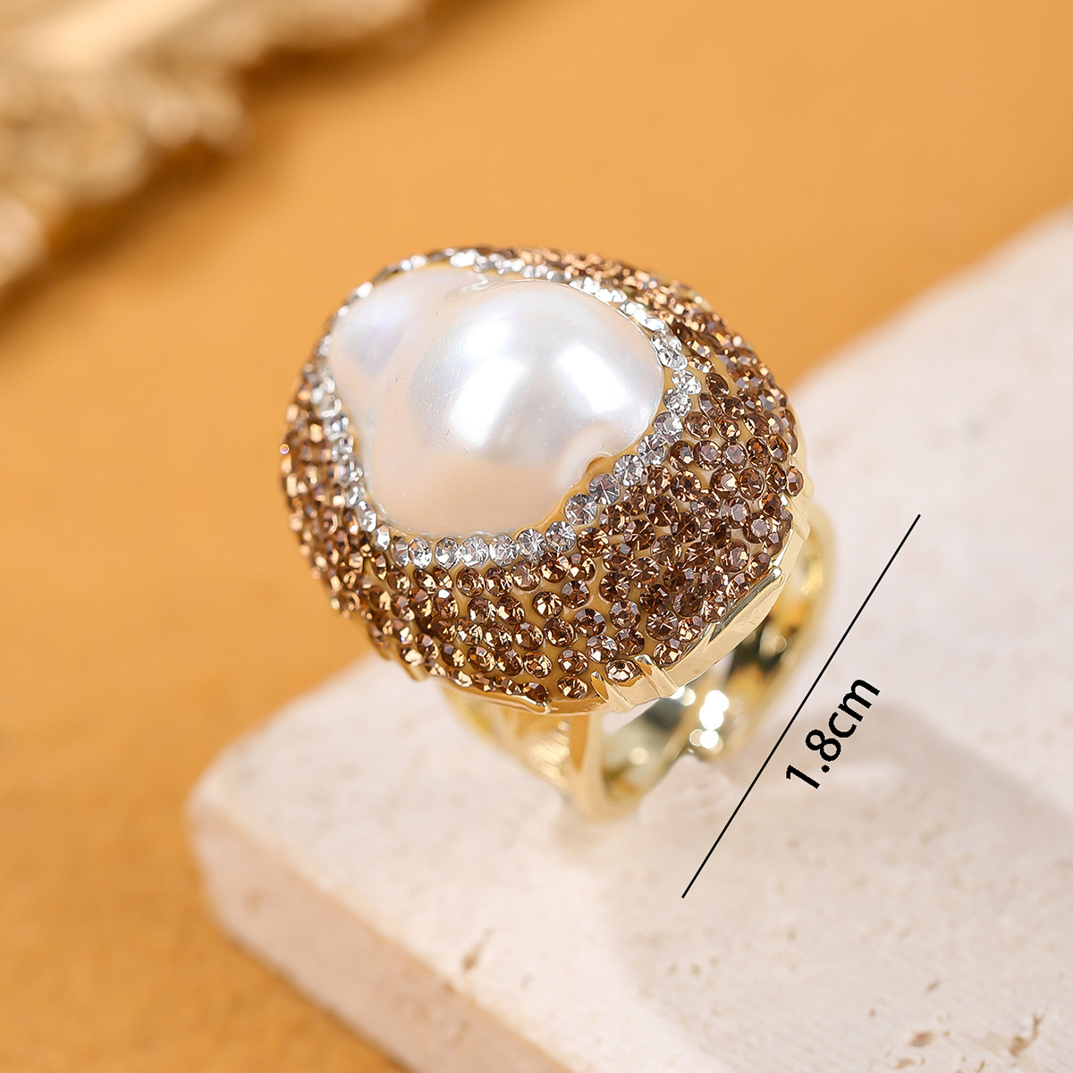 20g Weight Rhinestones, Pearl, Shell Inlay Material Open Rings Classification Adjustable Ring Size 1 Piece Quantity Daily Occasion Copper Material Geometric Pattern All Seasons Season Women's Gender Inlay Design IG Style Style IG Style Geometric Copper Rhinestones Pearl Shell Open Rings In Bulk 3