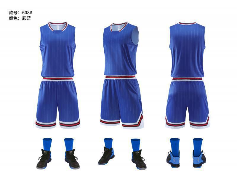 Basketball Uniform Suit Men's Trendy Summer Basketball Sports Clothes Game Vest Team Uniform Women's Printable Logo 608
