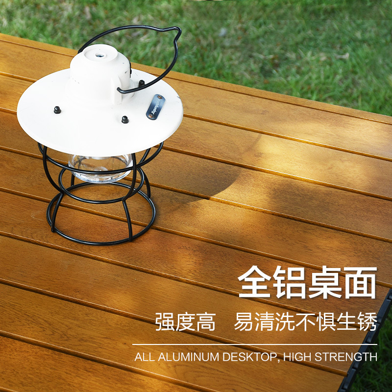Thickened aluminum alloy outdoor folding table portable camping…