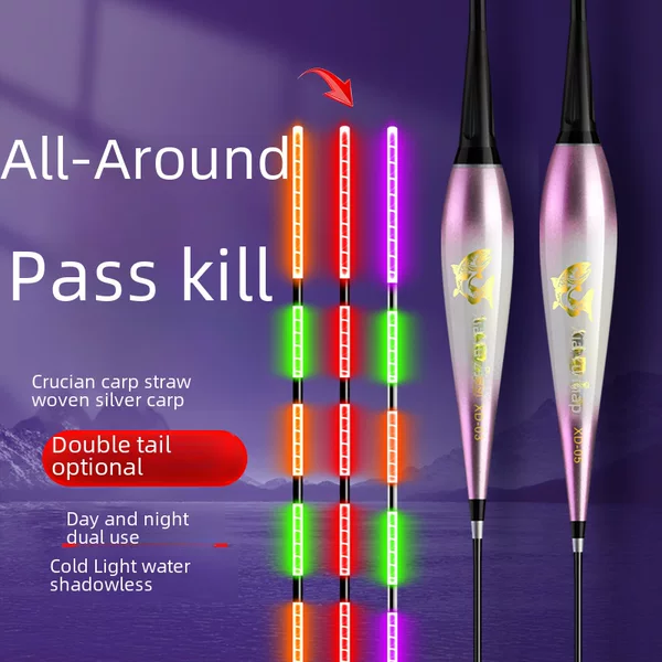 High Sensitive Bite Color Changing Electronic Floating Luminous Floating Day and Night Dual-purpose Gravity Sensing Large Silver Carp and Bighead Carp Floating