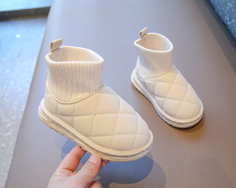 Cotone per ragazze invernali Snowy 2023 per bambini con calzini caldi per stivali corti da ragazzo e medi ispessiti_voghion.com