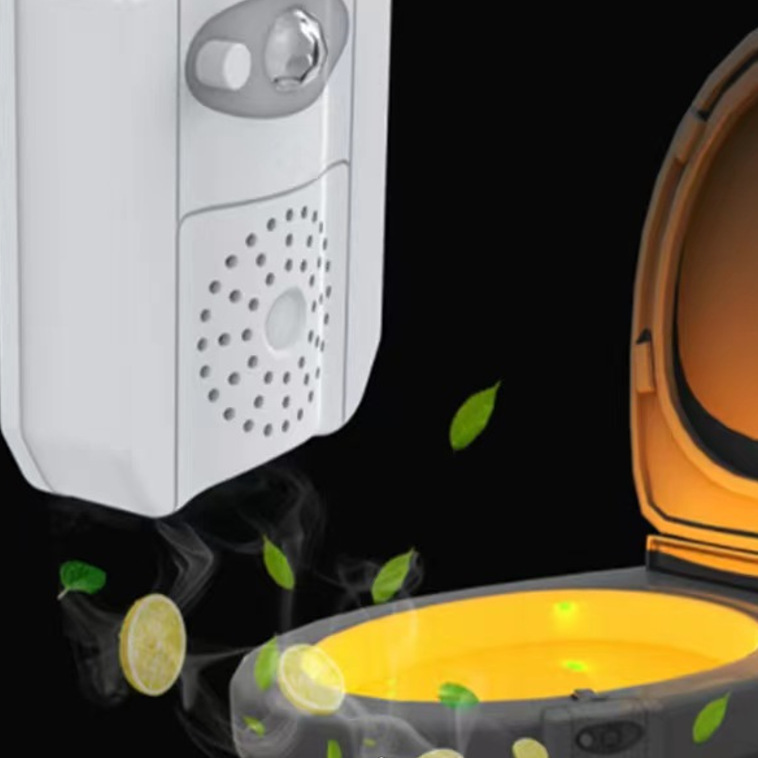 Luz LED para inodoro con desinfección UV a pilas n.º 7, con sensor de movimiento, lámpara de aromaterapia de 16 colores, luz nocturna esterilizadora.
