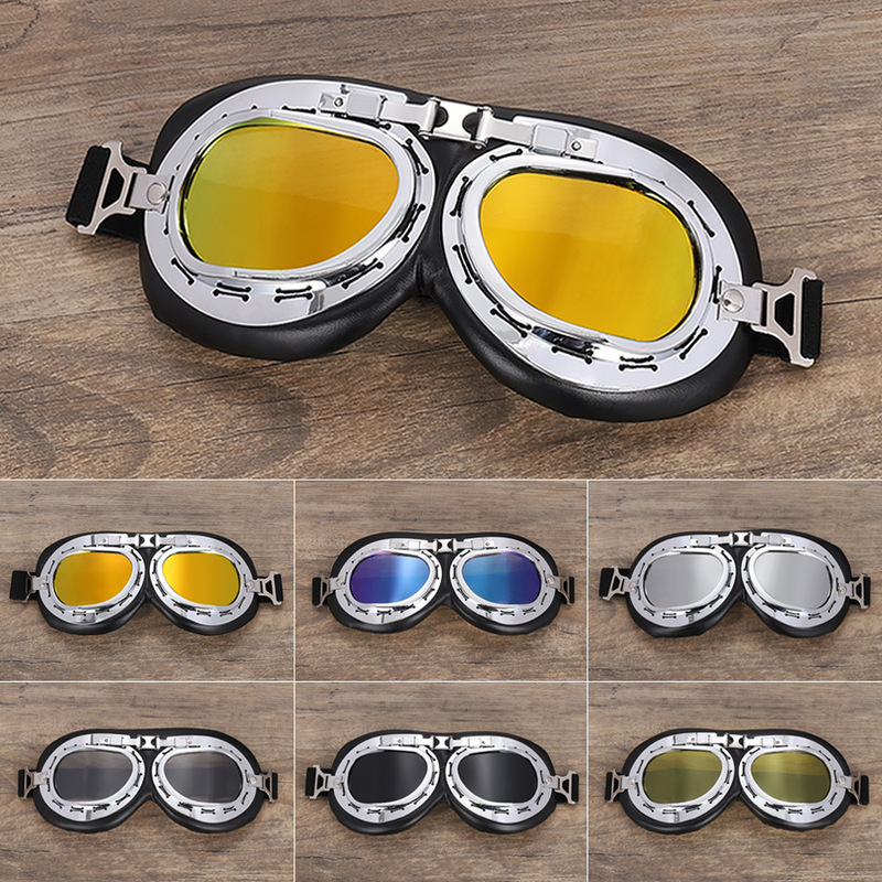 Retro Harley Kading Goggles Motorcycle Riding Glasses Electric Car Helmet Decoration Outdoor Sports Goggles