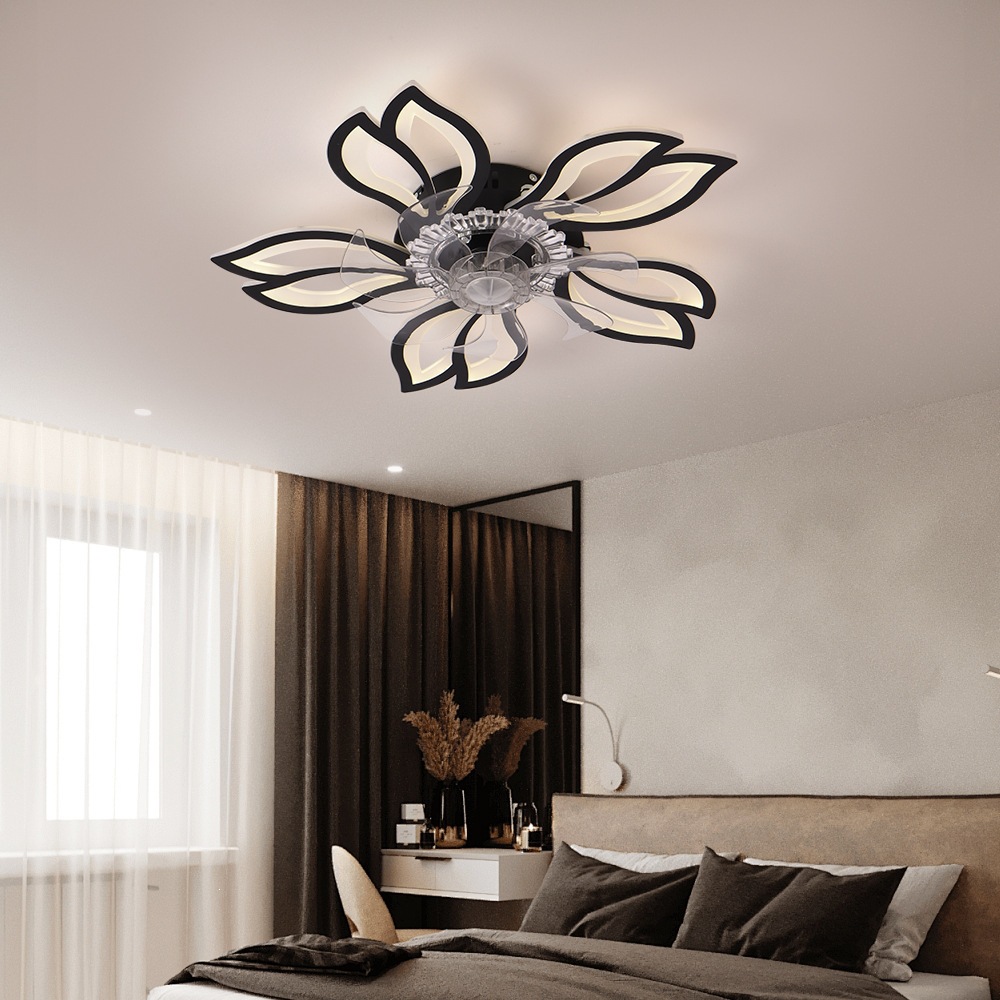 Ventilador de Techo con Luz de Aluminio y Plástico con Control Remoto Regulable para Sala de Estar y Dormitorio image 4