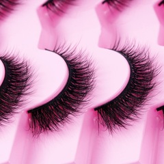 跨境混血歐美款狐狸眼假睫毛自然濃密仿真仿水貂毛眼尾加長眼睫毛